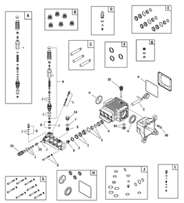 Pump (202026sv) Diagram and Parts List for 020463-0  Briggs and Stratton Pressure Washer